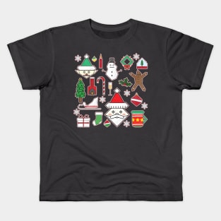 8ts Vintage Christmas Flash Sheet Kids T-Shirt